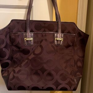 Coach Dark burgundy  Signature Tote